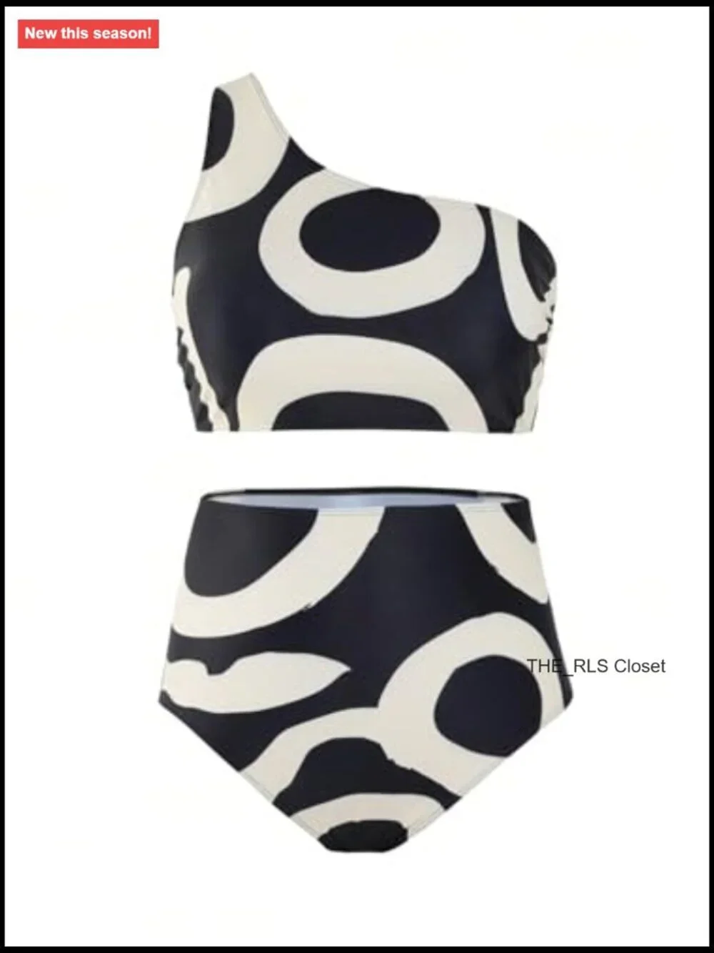 Plus Size 3 Piece One Shoulder Bikini Set with Cover Up